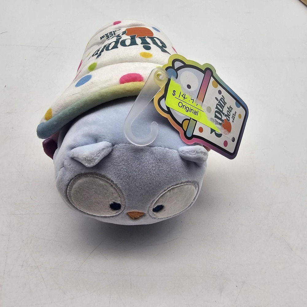 Anirollz Owlyroll Dippin' Dots Plush Stuffed Animal Bird Toy Small Multicolor